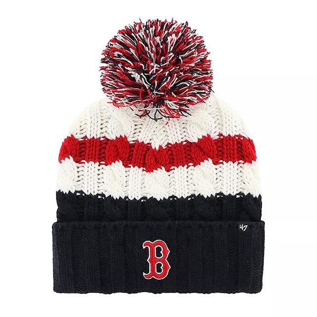 Womens 47 /Navy Boston Red Sox Ashfield Cuffed Knit Hat with Pom Product Image