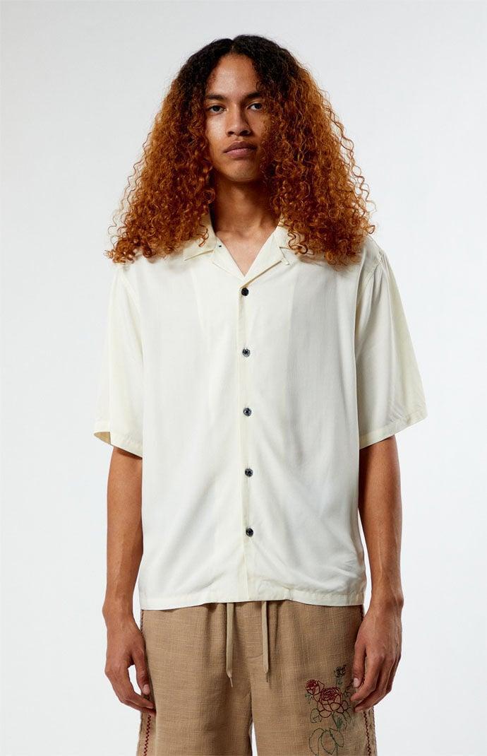 Men's Recycled Solid White Camp Shirt Product Image