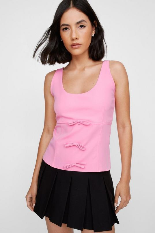 Tie Detail Structured Cami Top Product Image