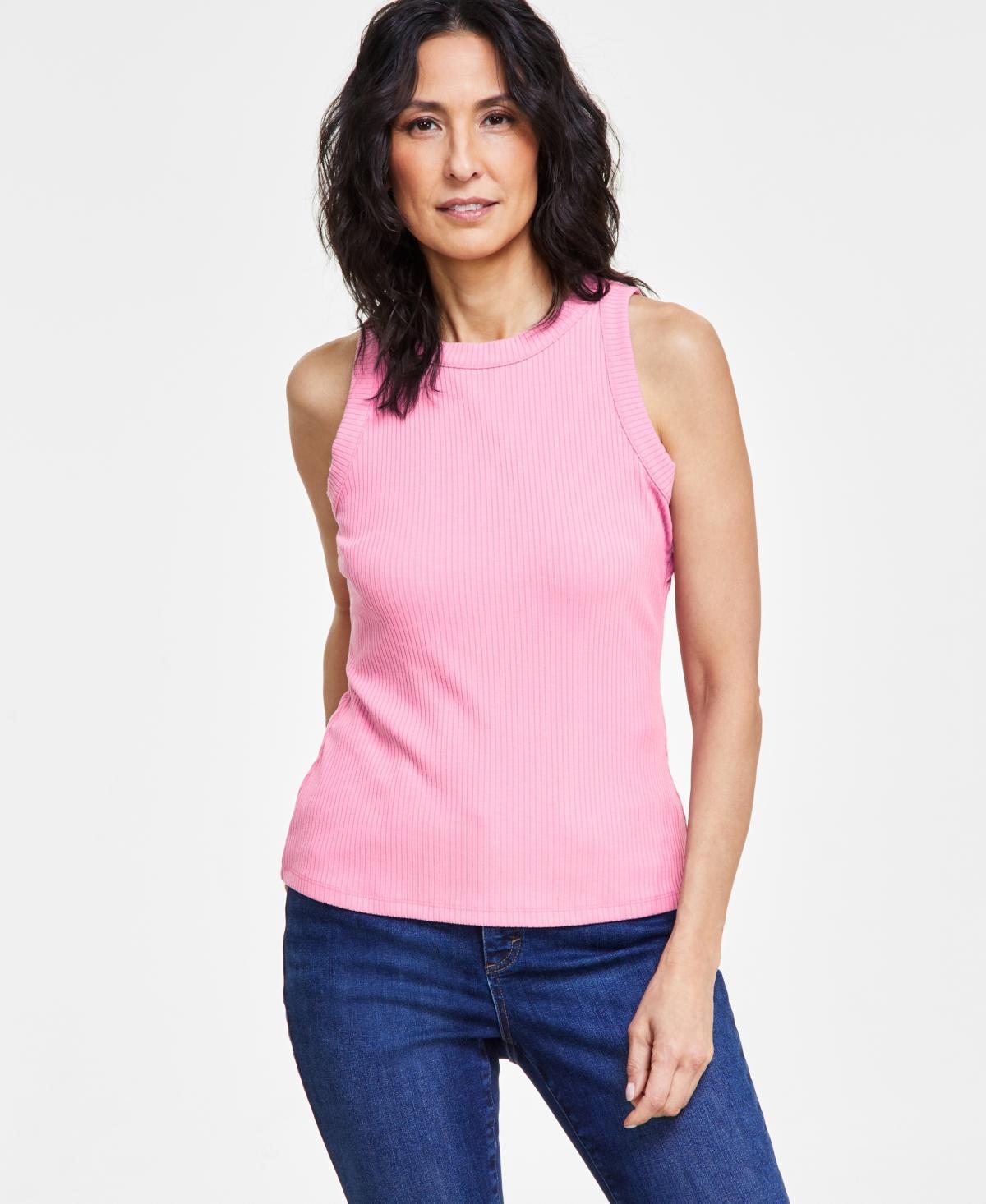 Women's Ribbed Crewneck Tank, Created for Macy's Product Image