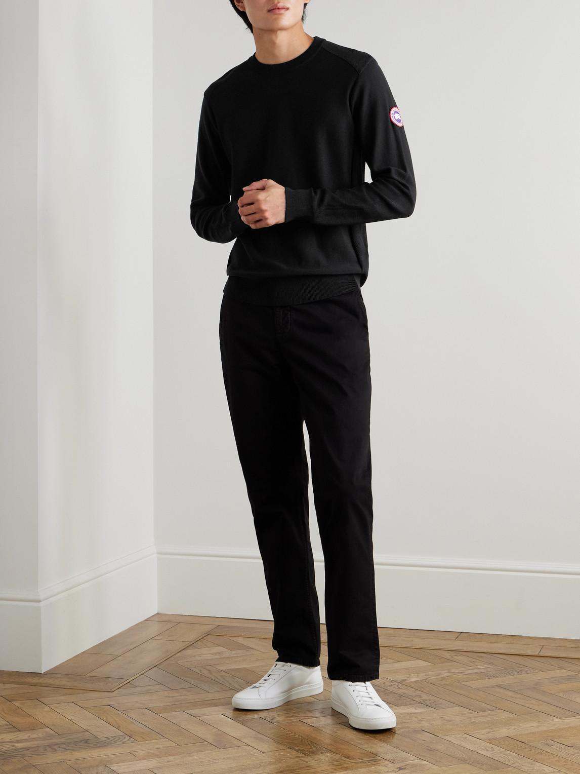 CANADA GOOSE Dartmouth Cordura-panelled Merino Wool Sweater In Black Product Image