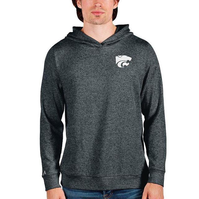 Mens Antigua Heathered Charcoal Kansas State Wildcats Absolute Pullover Hoodie Product Image