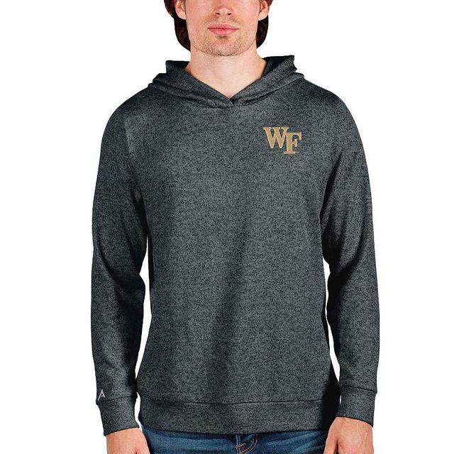 Mens Antigua Heathered Black Kentucky Wildcats Absolute Pullover Hoodie Product Image