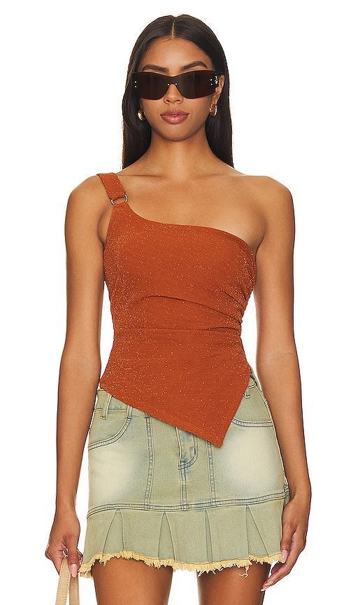 Lovers and Friends Kiki Top in Copper Product Image