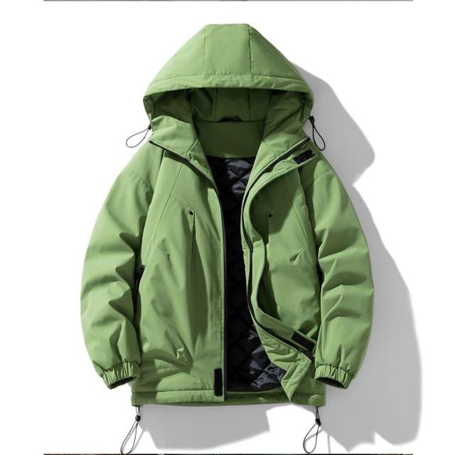 Lettering Hooded Parka Product Image