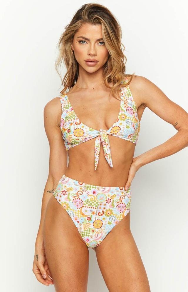 9.0 Swim Majorca Summer Multi Print High Waisted Bikini Bottoms Product Image