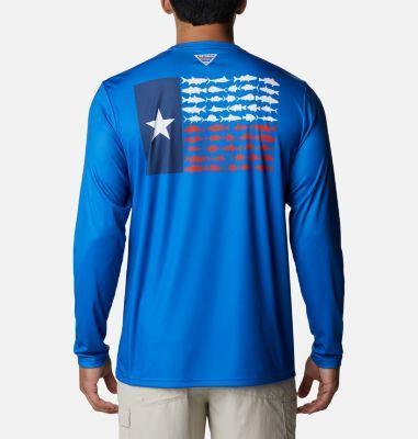 Columbia Men's PFG Terminal Tackle Fish Flag Long Sleeve Shirt - Tall- Product Image