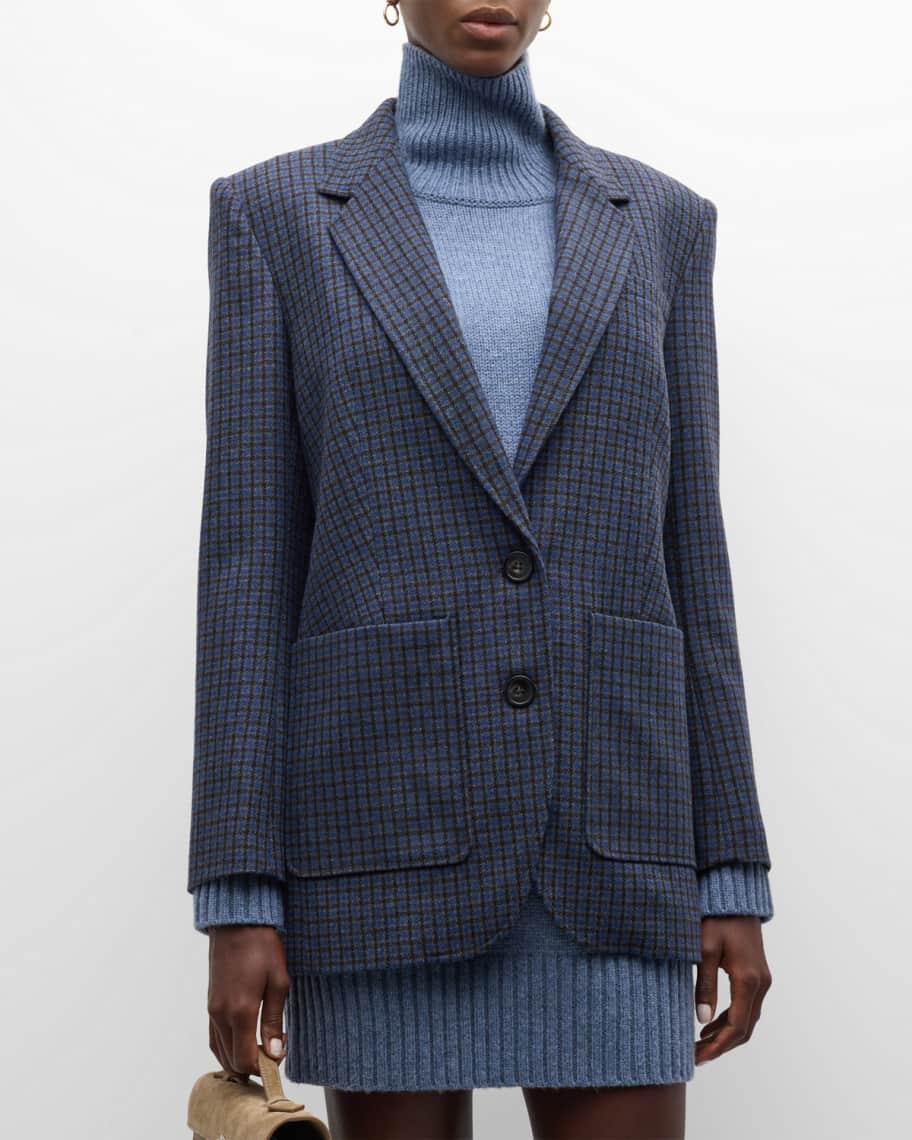 Bradley Single-Breasted Check Blazer Product Image