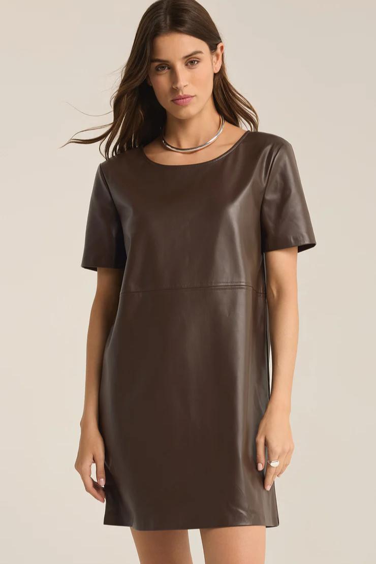 London Faux Leather Dress Product Image