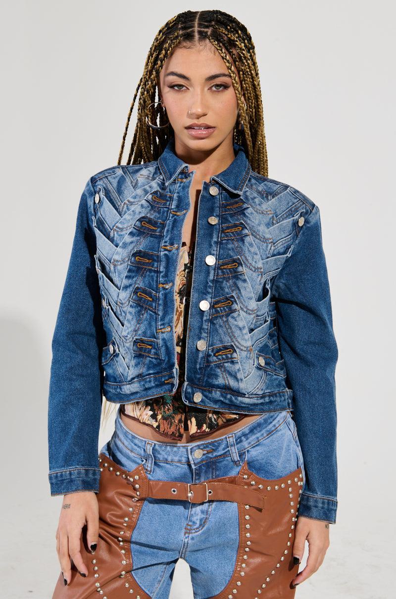 BOTTOMS UP DENIM JACKET Product Image