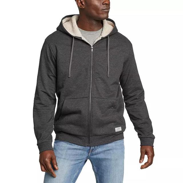 Mens Eddie Bauer High Pile Fleece Hoodie Black Heather Product Image