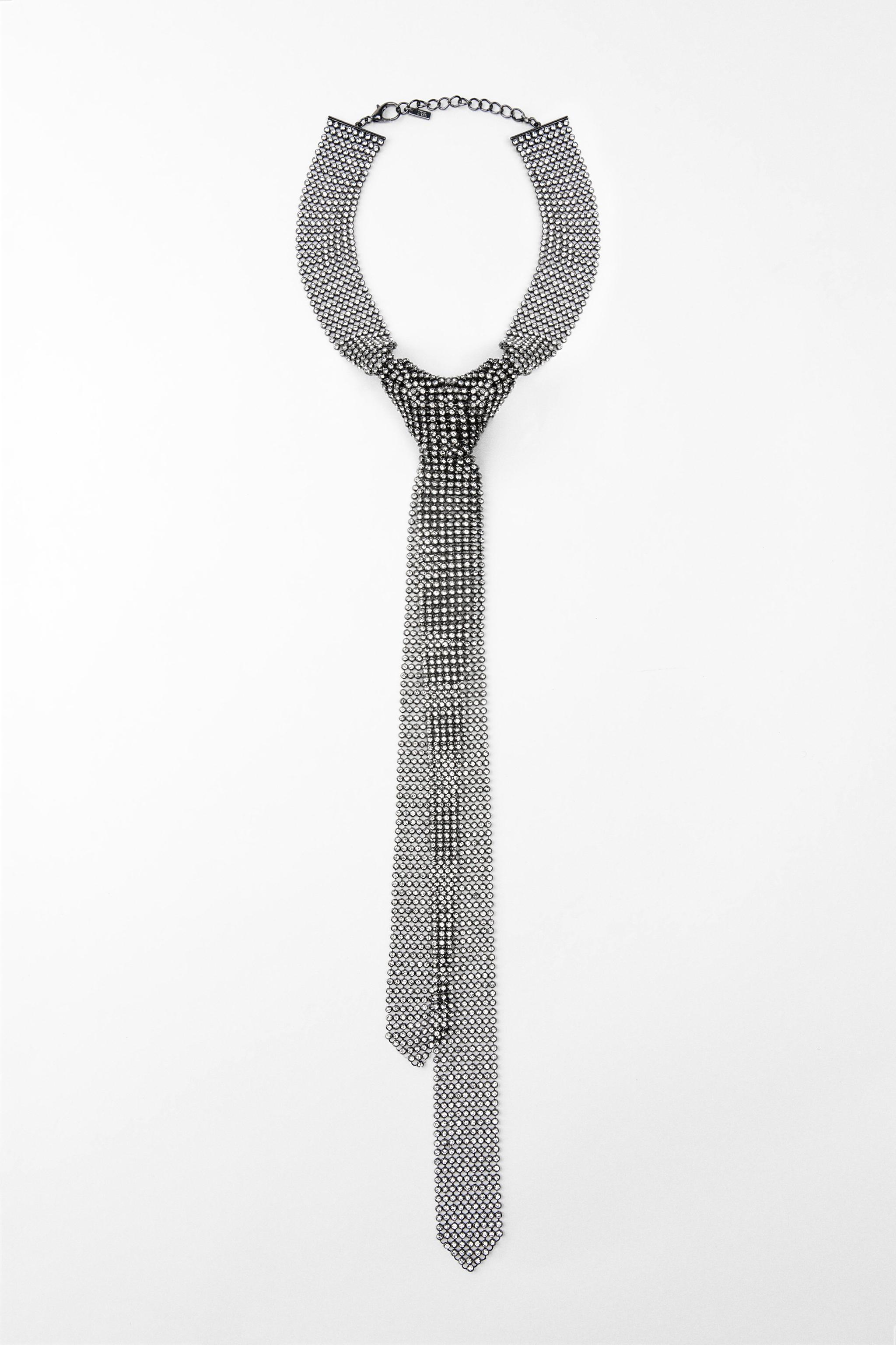 RHINESTONE NECKTIE NECKLACE Product Image