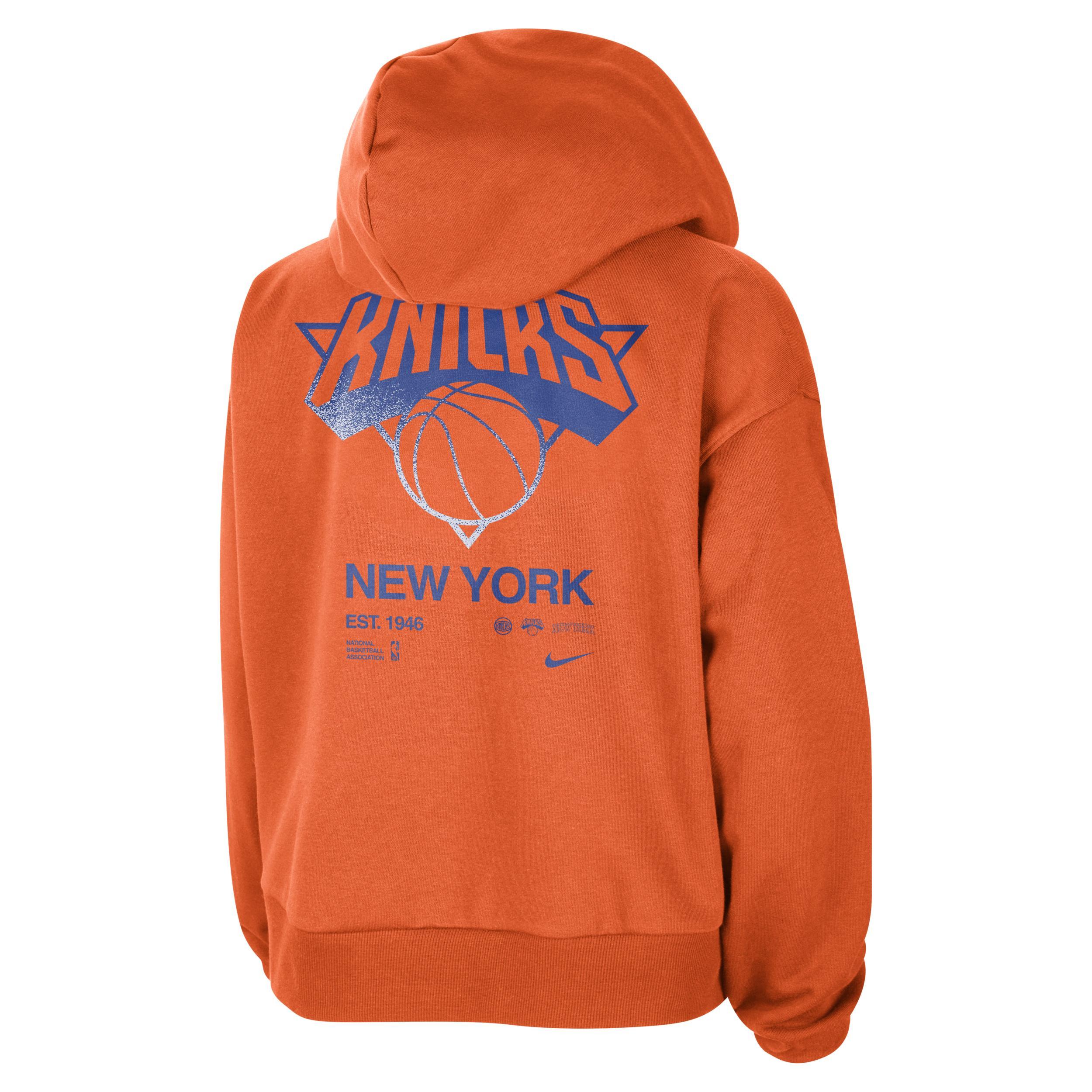 New York Knicks Standard Issue Nike Womens Dri-FIT NBA Pullover Hoodie Product Image