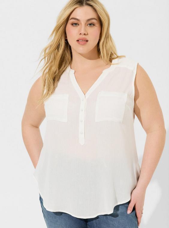 Harper Washable Gauze Sleeveless Pullover Blouse Product Image