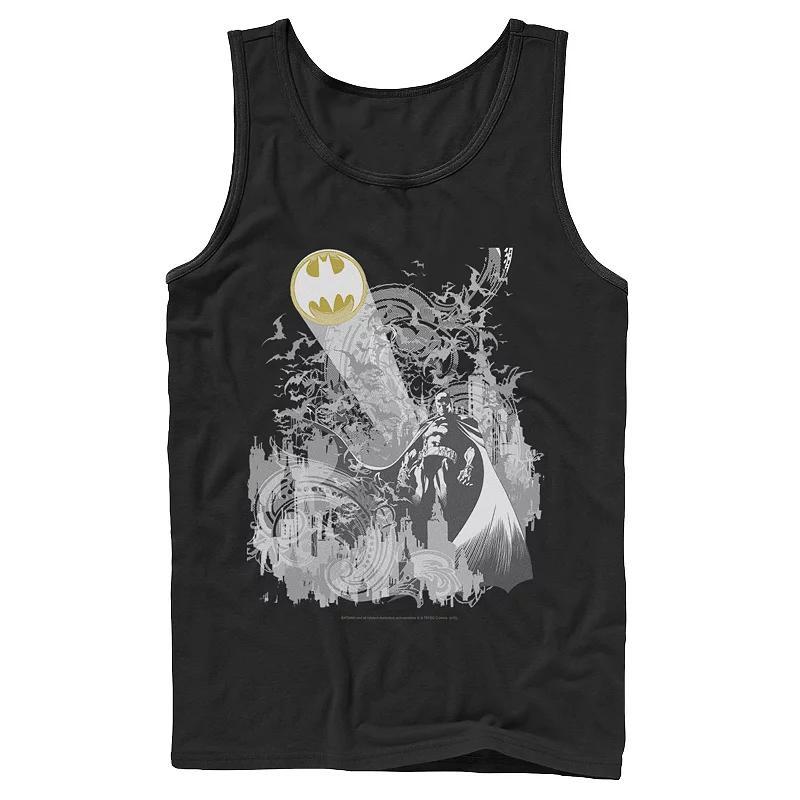 Mens DC Comics Batman Bat Signal Tank Top, Mens Product Image