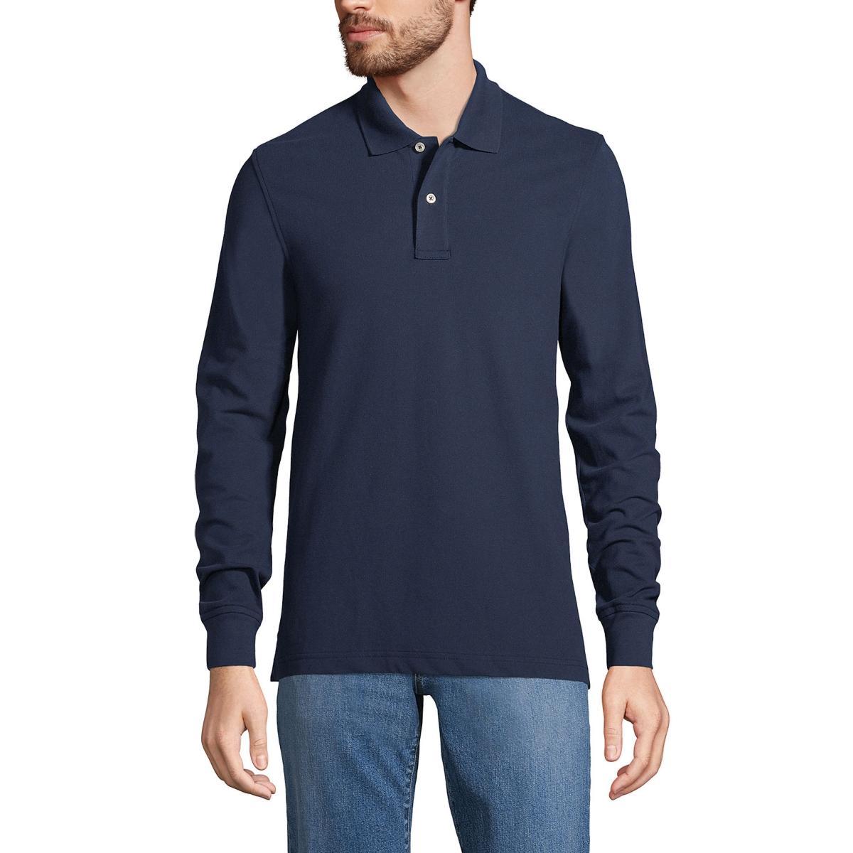 Mens Lands End Comfort First Mesh Polo Blue Product Image