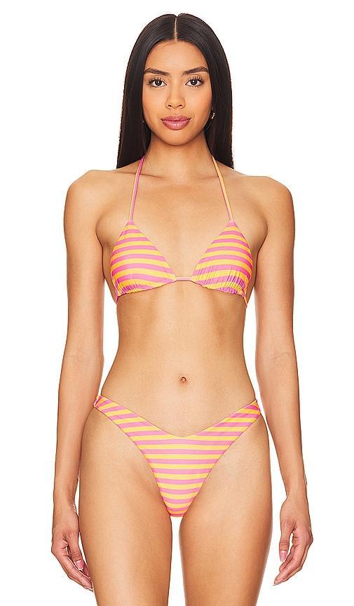 Lovers and Friends In Line Top in Orange & Pink Stripe Product Image