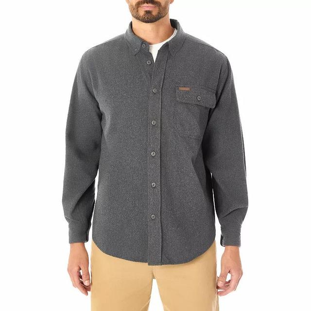 Mens Smiths Workwear Extra Heavyweight Chamois Flannel Shirt Grey Olive Product Image