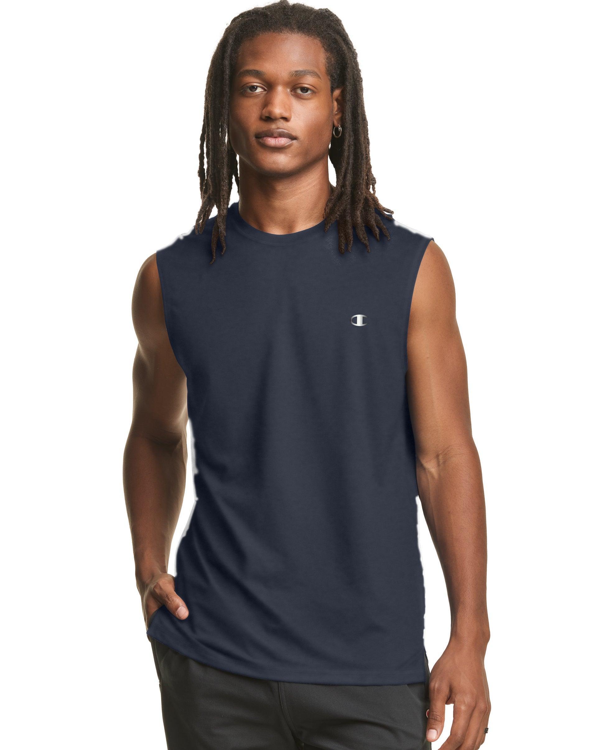 Mens Champion Sport Muscle Tank, Reflective C Logo Stone Grey M Product Image