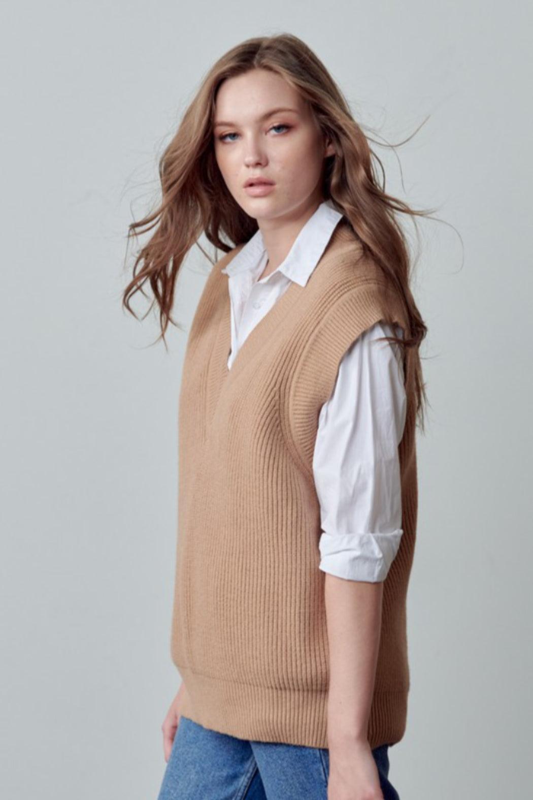 Oversized Sweater Vest Female Product Image