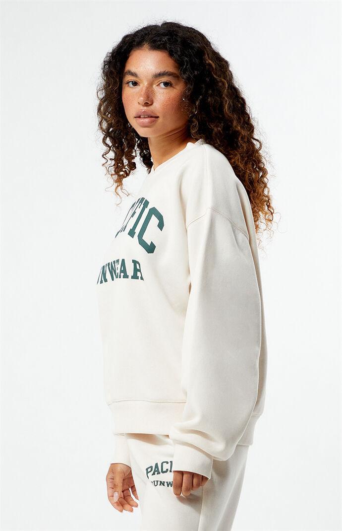 Women's Pacific Sunwear Varsity Crew Neck Sweatshirt Product Image