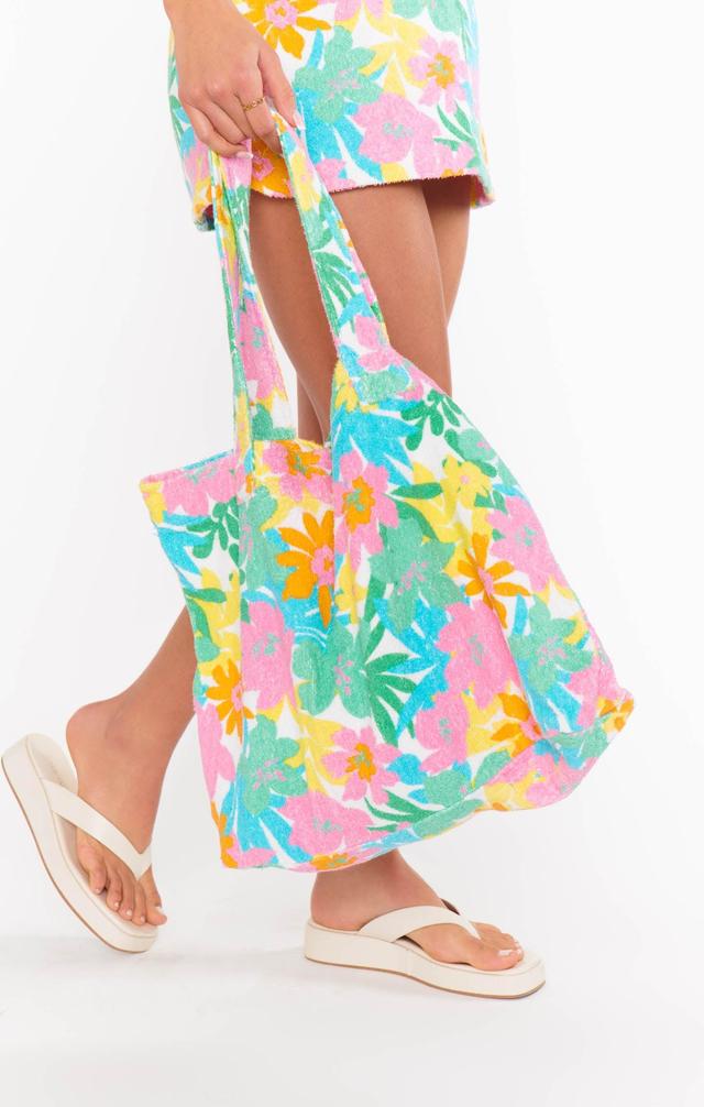 Carry All Tote ~ Beachy Floral Terry Product Image