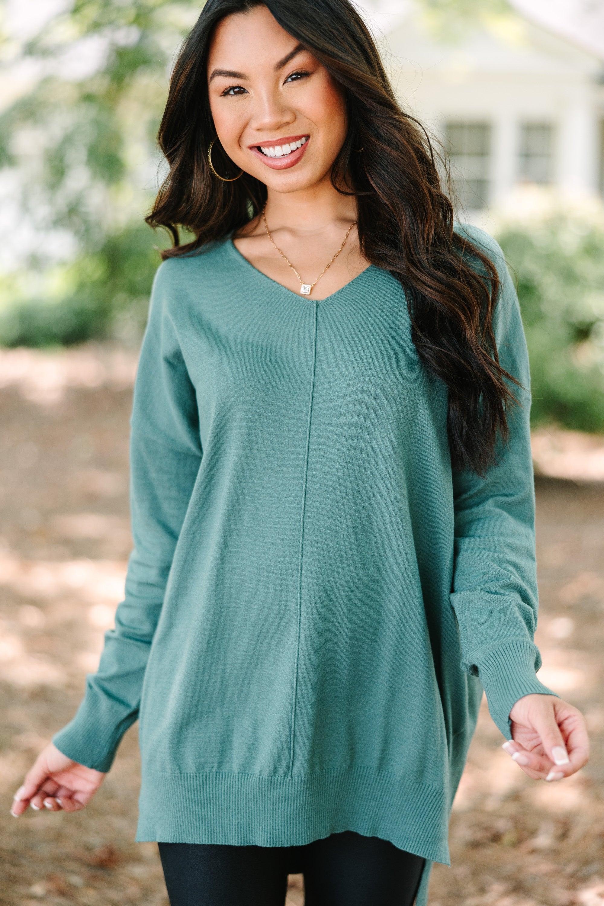 Get To Know You Sage Green Tunic Female Product Image