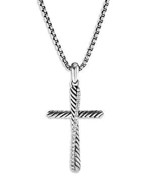 Womens Crossover Cross Pendant With Pav Diamonds Product Image