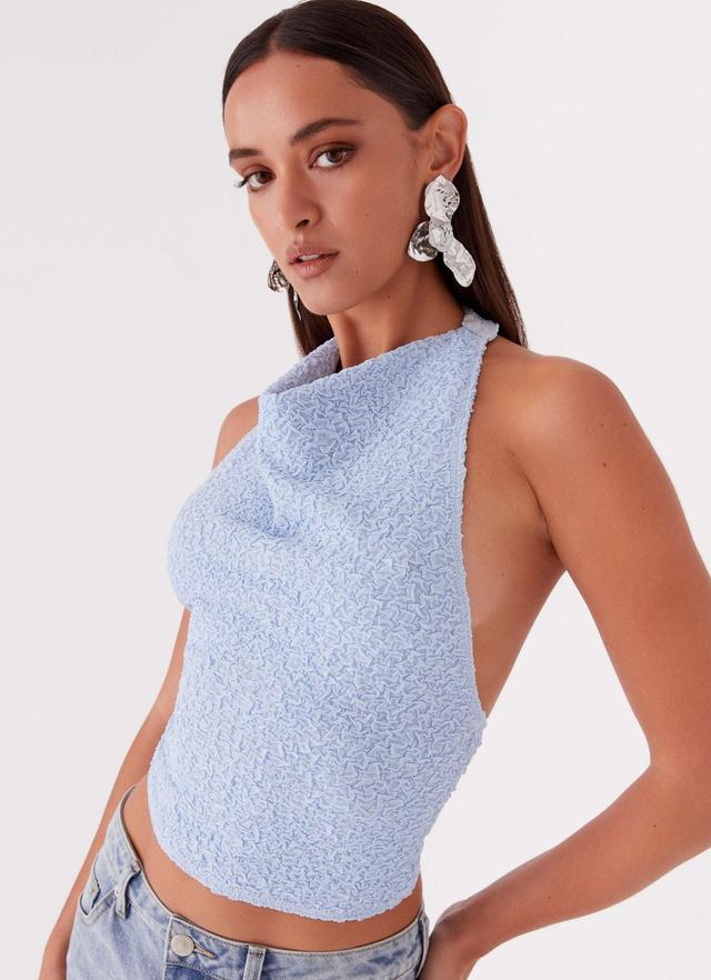 Rhemmy Halterneck Top - Blue Product Image