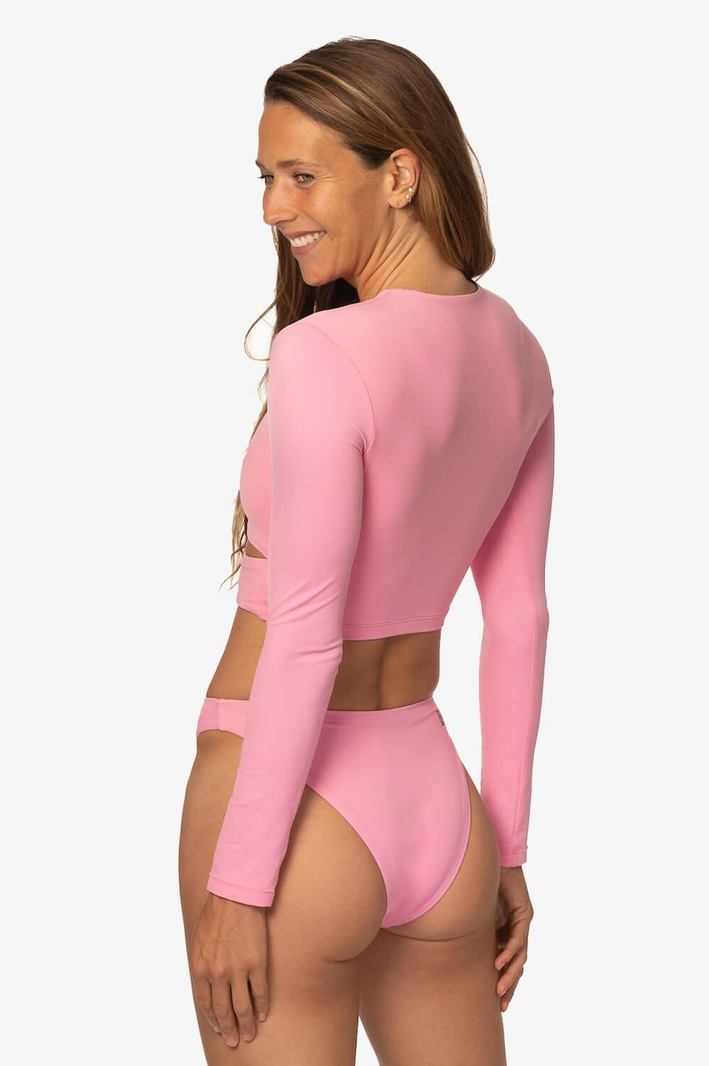 Taranaki Long Sleeved Crop Cut-Out Rashie - Dazzle Product Image