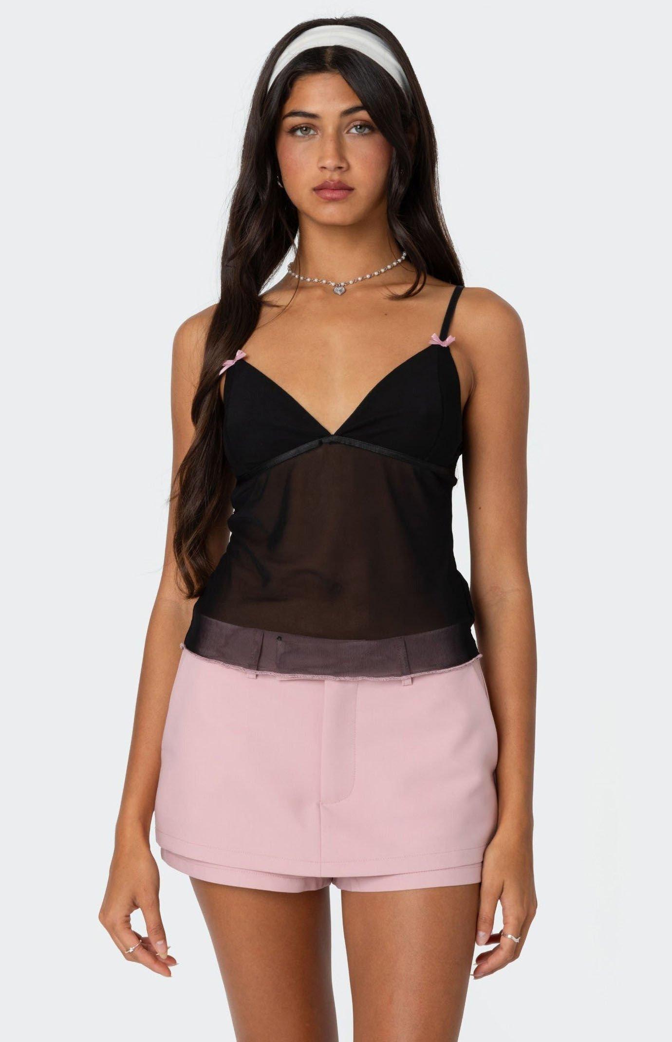 Edikted Women's Harriet Sheer Mesh Top Product Image