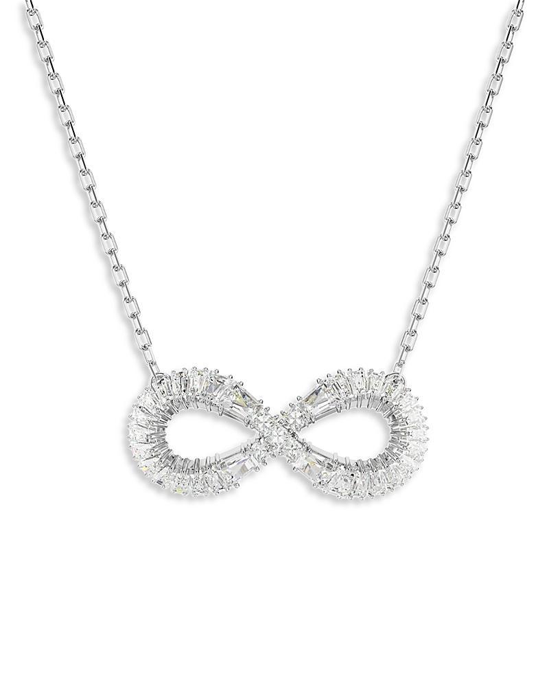 Swarovski Rhodium-Plated Crystal Infinity Pendant Necklace, 15 + 2-3/4 extender Product Image