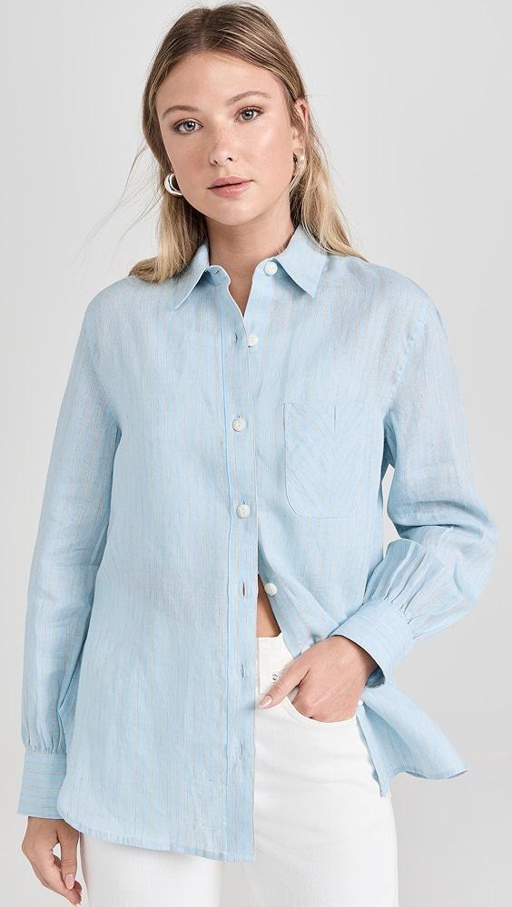 rag & bone Maxine Stripe Linen Shirt | Shopbop Product Image