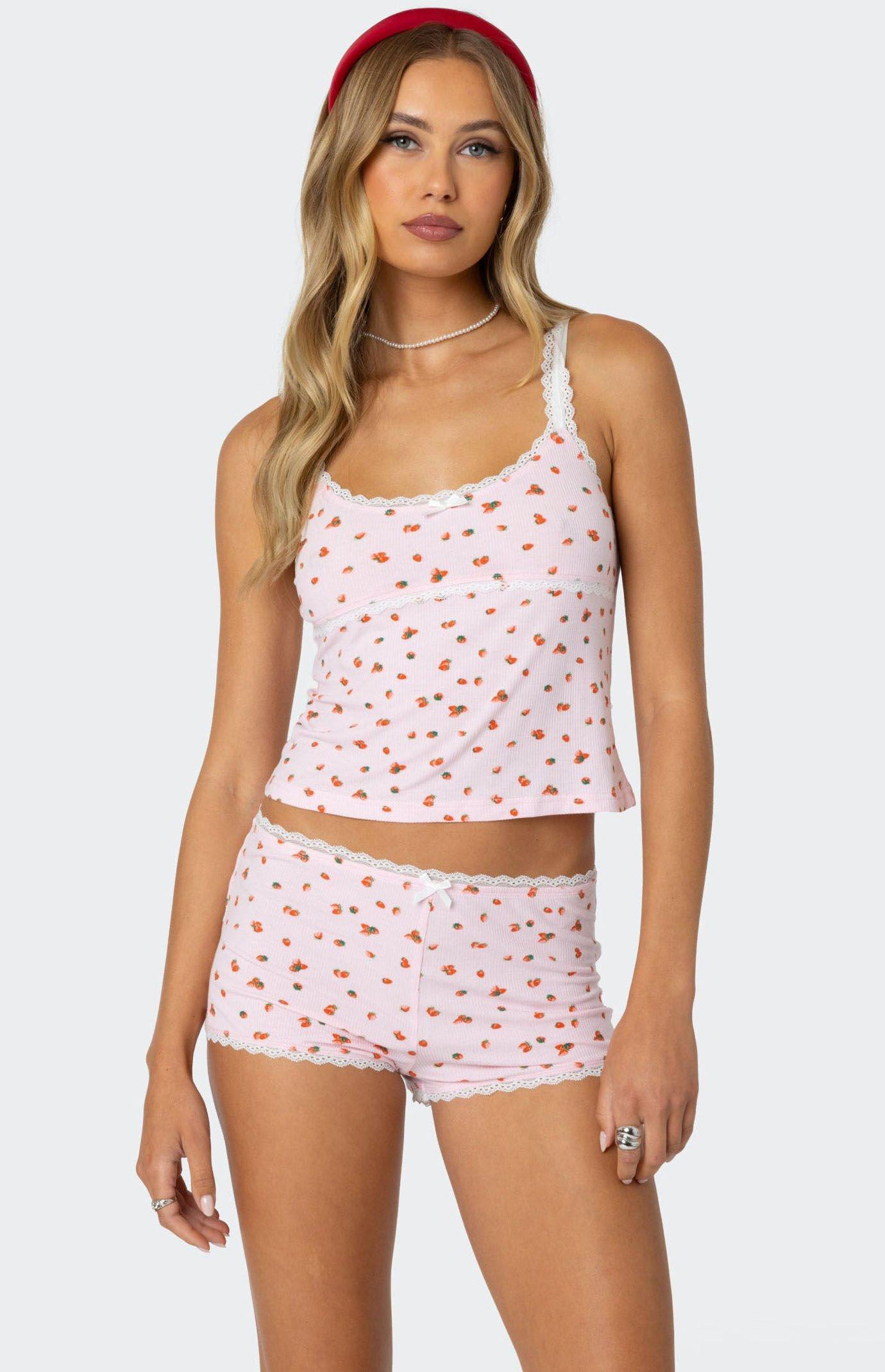 Edikted Womens Strawberry Girl Printed Tank Top Product Image