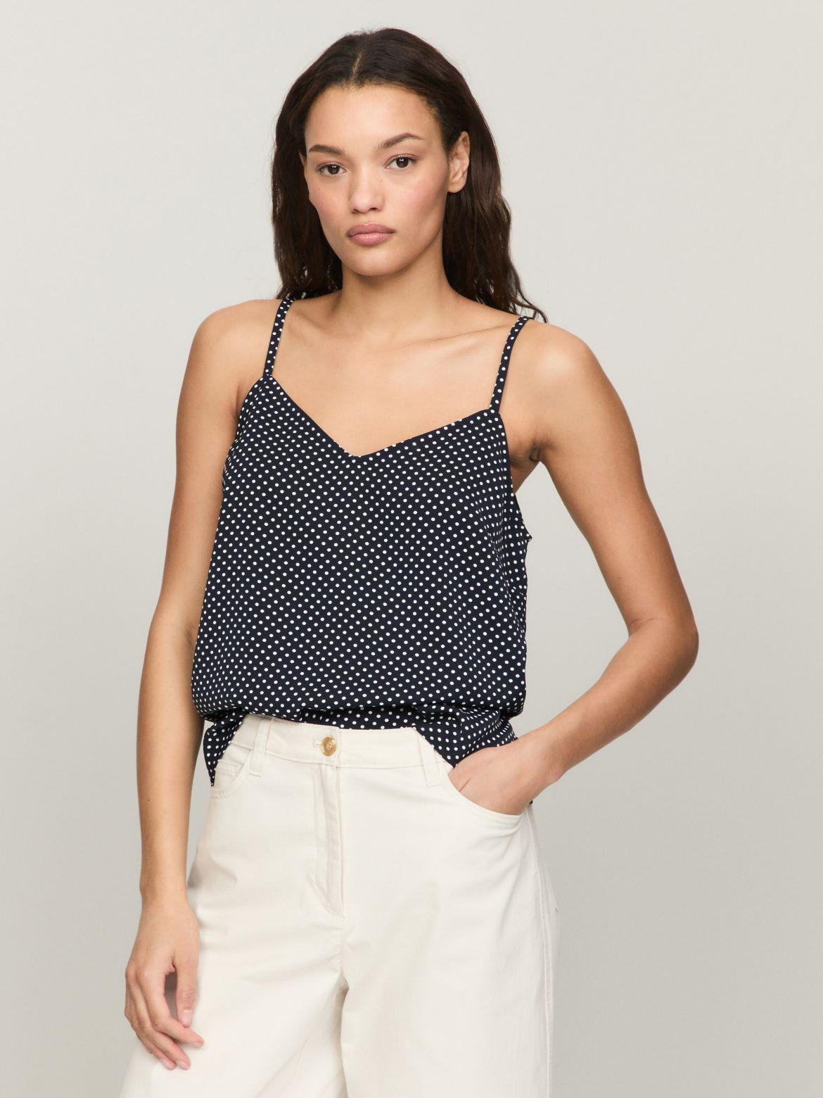 Tommy Hilfiger Women's Relaxed Fit Polka Dot Slip Top product image