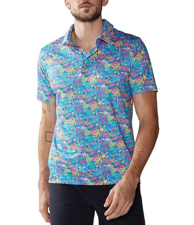 Chubbies Tropical Bunch Short Sleeve Performance Polo Shirt Product Image