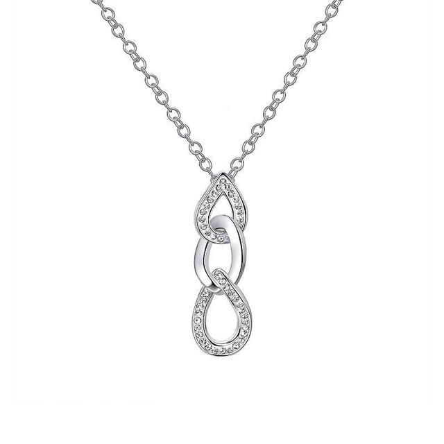 Chrystina Crystal Multi Link Pendant Necklace, Womens Silver Tone Product Image