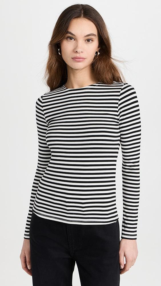 L'AGENCE Tess Crew Stripe Tee | Shopbop Product Image