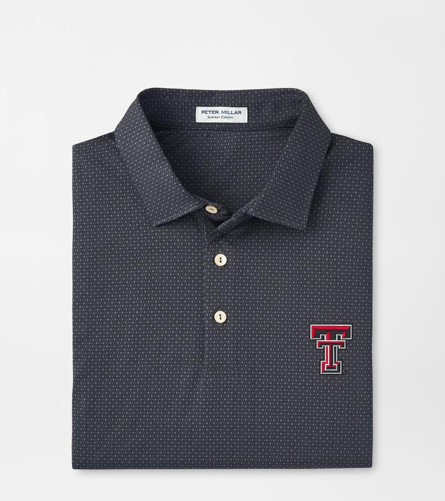 Peter Millar Mens Texas Tech Tesseract Performance Jersey Polo | Color: Iron | Size: 3XL | TTU Product Image