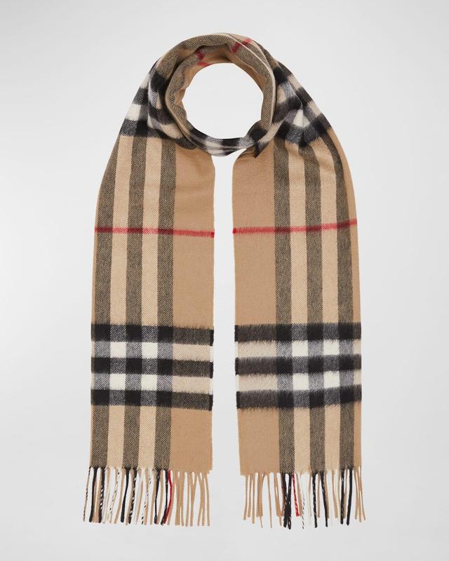 Mens Giant Check Cashmere Scarf Product Image