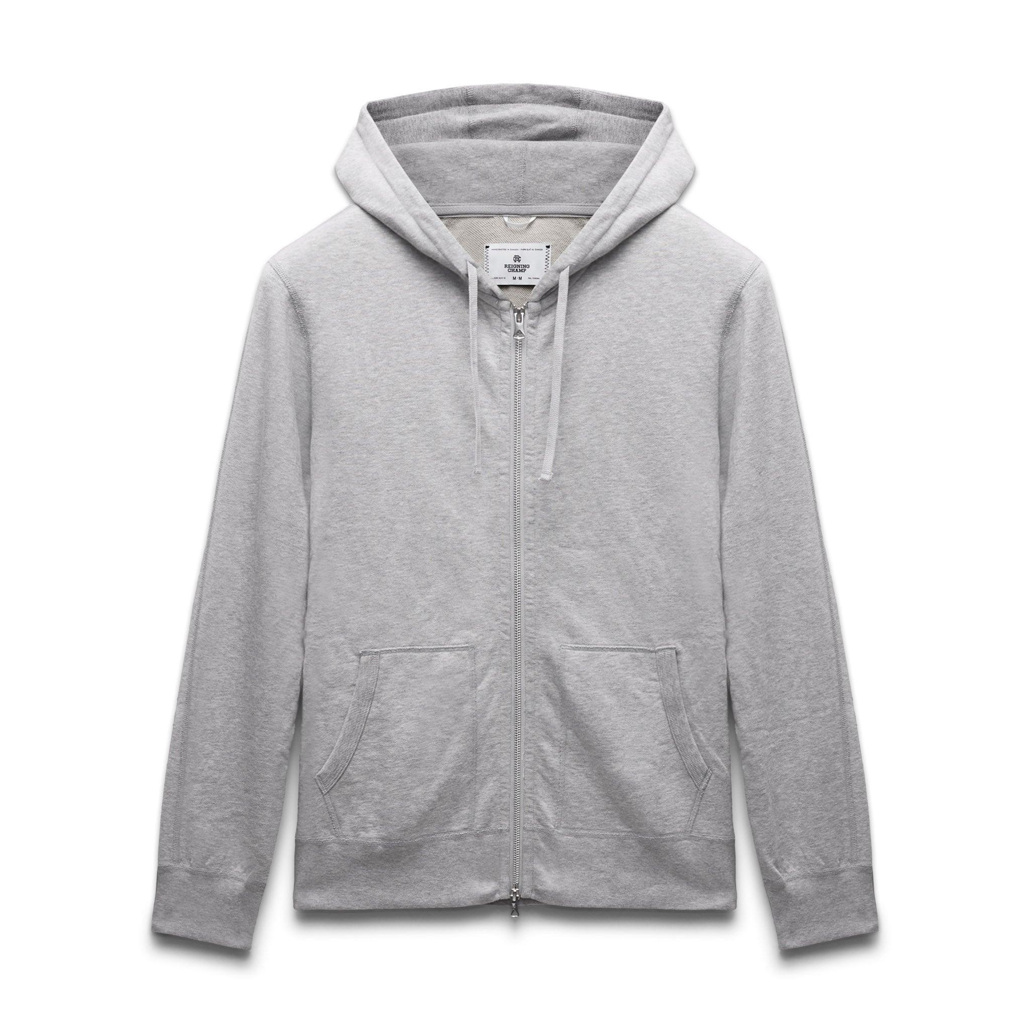 Lightweight Terry Slim Zip Hoodie Male Product Image