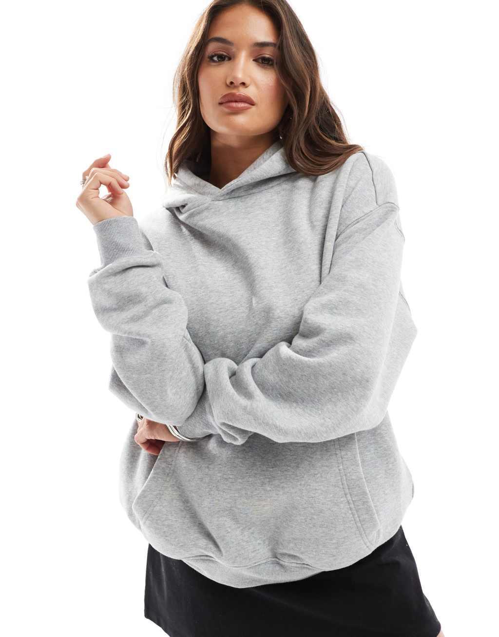 Cotton On classic hoodie in gray heather Product Image