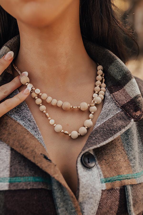 Casual Outing Layered Necklace In Natural Product Image