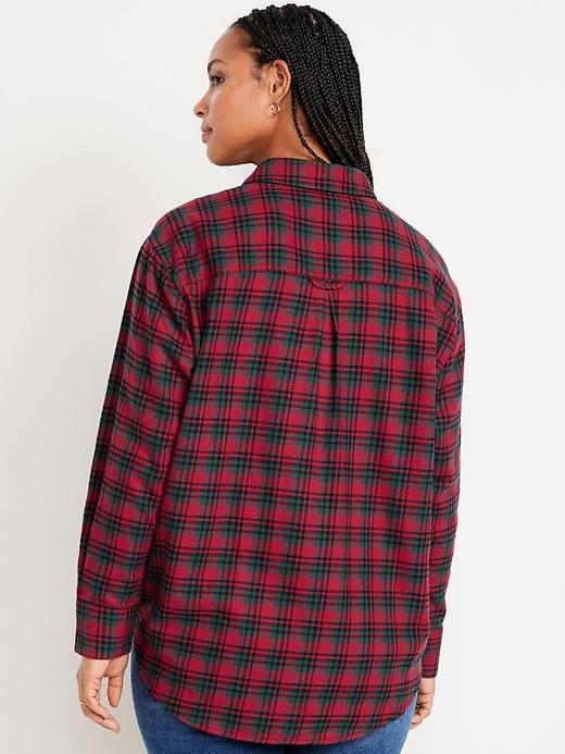 Flannel Boyfriend Button-Down Shirt Product Image