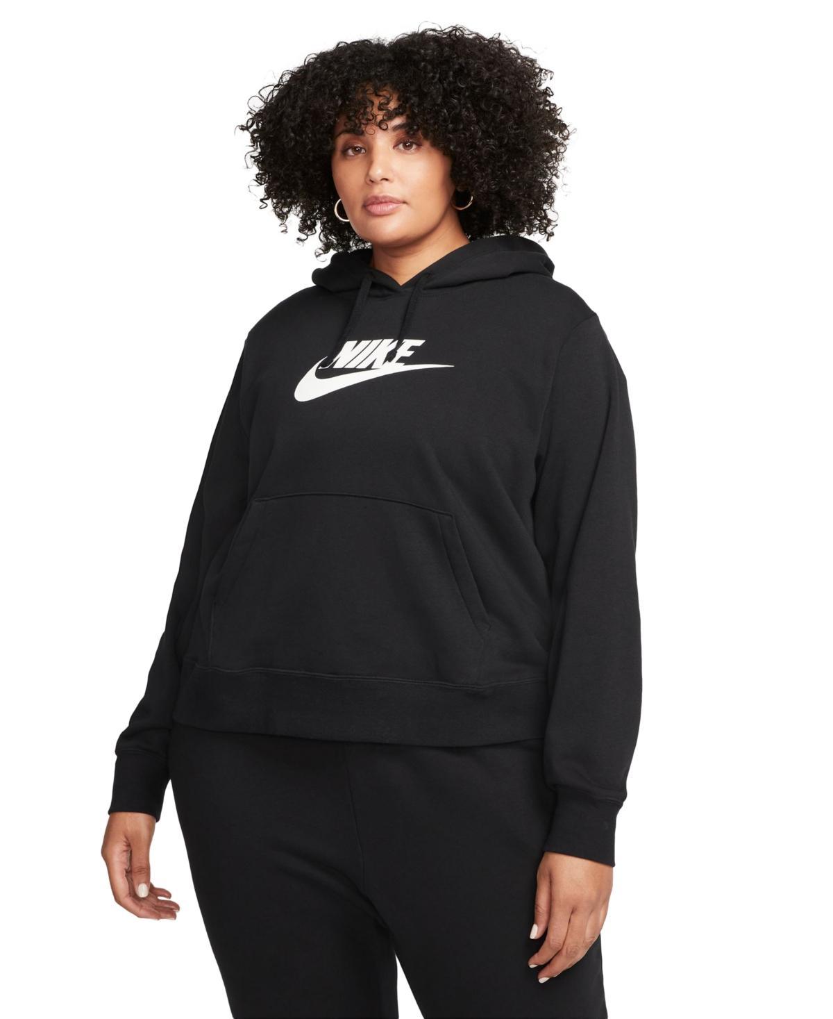 Plus Size Nike Sportwear Club Fleece Hoodie, Womens Grey Product Image