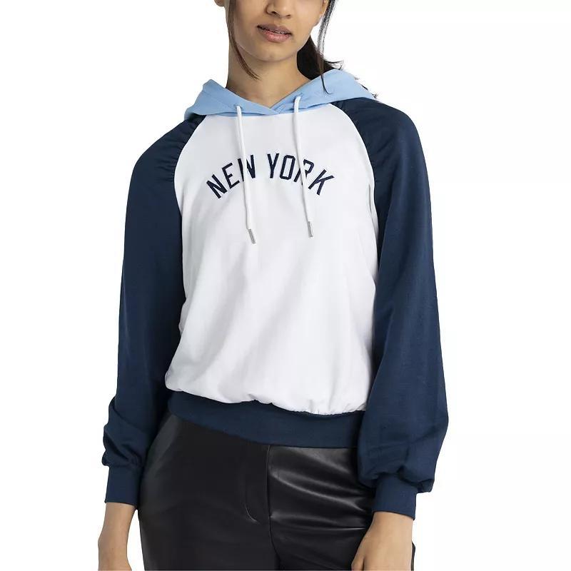 Womens Lusso New York Yankees Marlowe Tri-Blend Raglan Pullover Hoodie Product Image