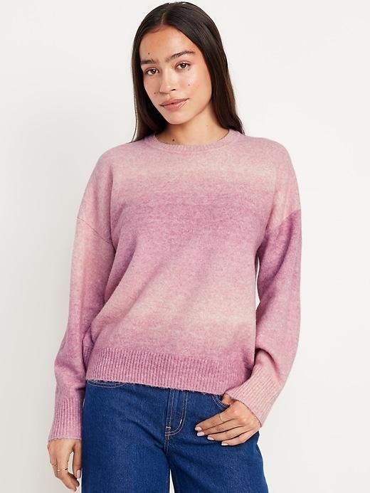 Cozy Crew-Neck Ombré Sweater Product Image