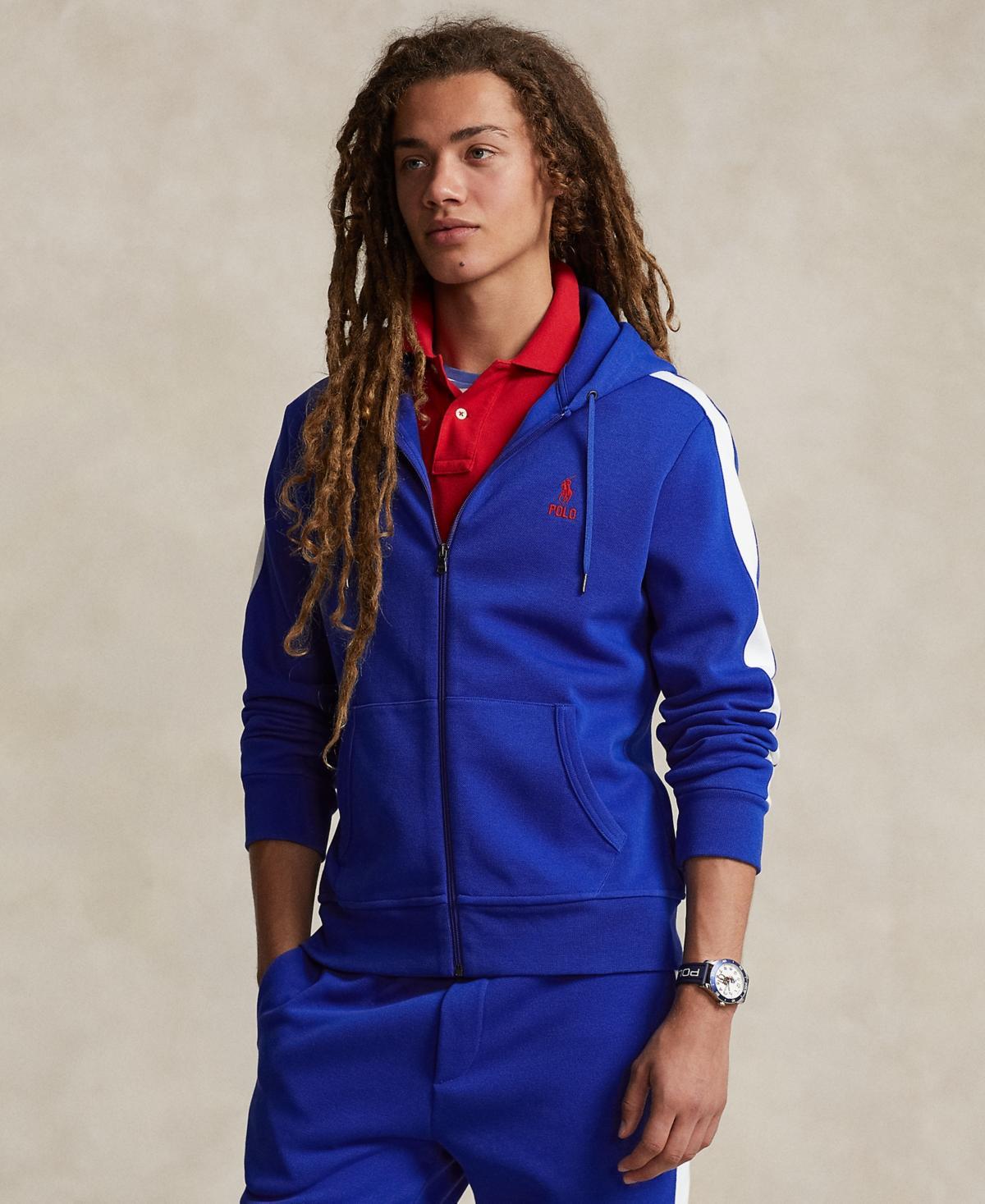 Polo Ralph Lauren Double-Knit Mesh Full-Zip Hoodie (Sapphire Star ) Men's Sweatshirt Product Image