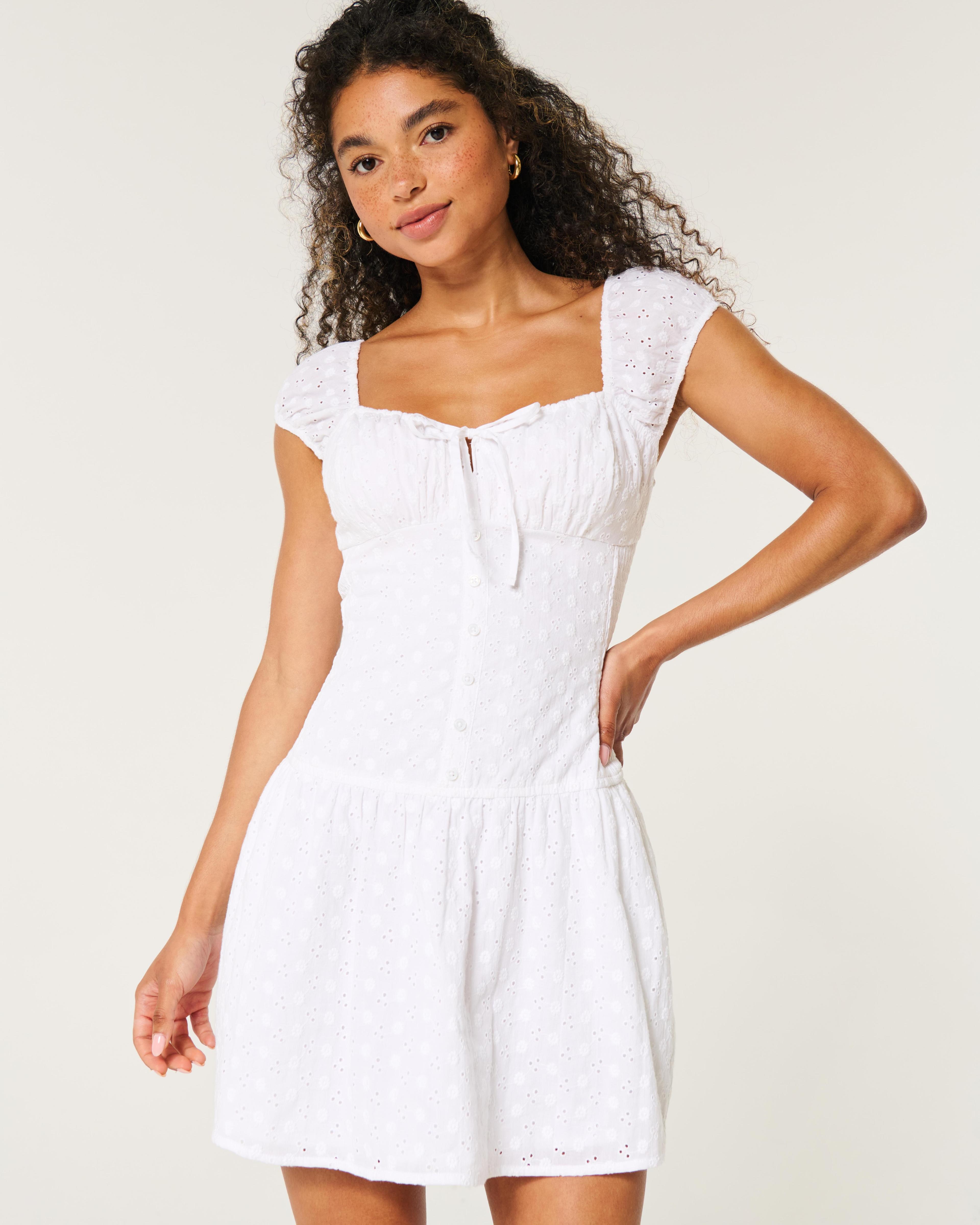 Hollister Sofia Drop-Waist Mini Dress Product Image