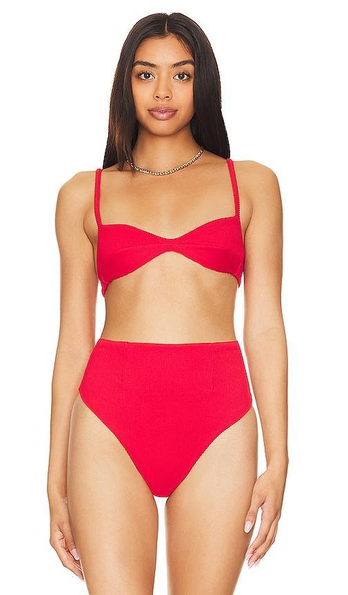 Monica Ribbed Bikini Top Product Image